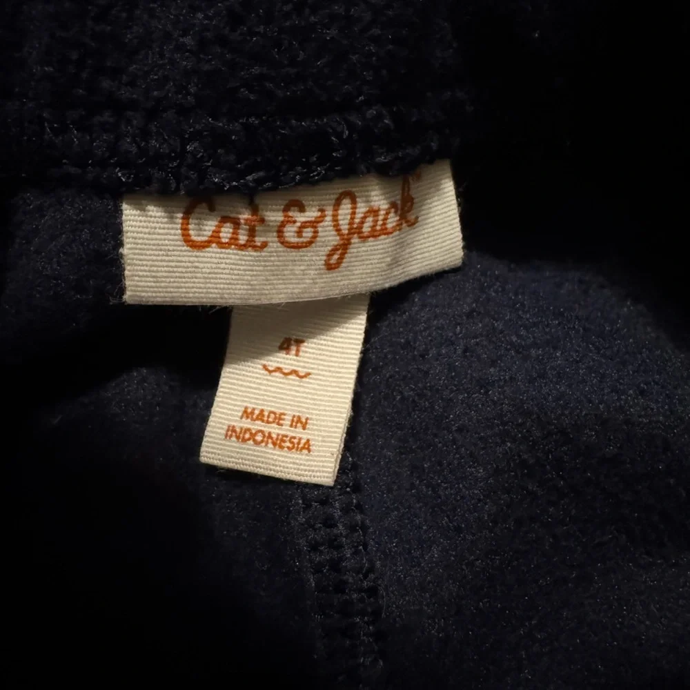 Cat & Jack Kids' Navy Fleece Pants - Picture 2 of 2